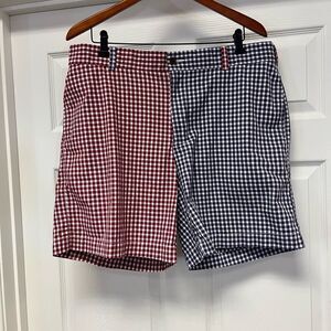 Southern Proper Red White & Blue Gingham Club Short Bermuda sz 38 EUC